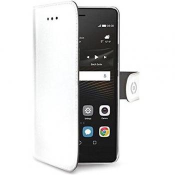 Étui portefeuille Celly Wally blanc, modèle Huawei P10