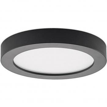 Prios LED Deckenleuchte Edwina, dimmbar, 1-flammig, Aluminium, Polycarbonat, schwarz/weiß