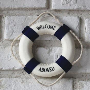 Navy Life Buoy Home Decor