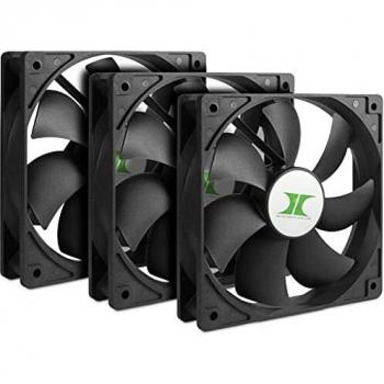 Intertech Lüfter 120*120*25 IPC Fan Set 3xLüfter 120mm schw, Server Zubehör, Schwarz