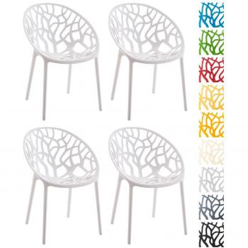 Design Gartenstuhl Hope 4er Set aus Kunststoff wetterbeständig