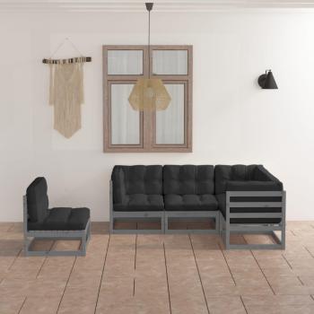 Pine Timber VidaXL Patio Set, 5-Piece, Includes Comfortable Pillows