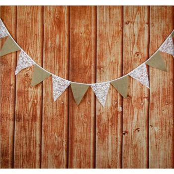 DIY Burlap Floral Lace Bunting Garland