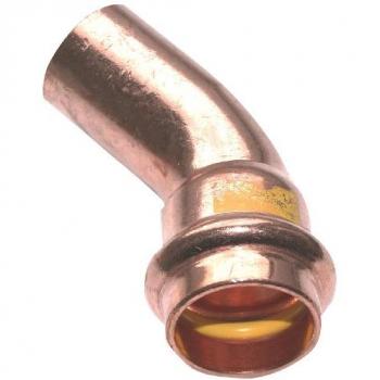 Viega Profipress 22mm 45° Bocht met Spijlen en Pers