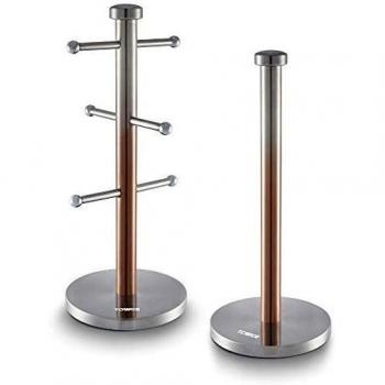 T826072COP Ombre Steel & Copper Roll & Mug Holder