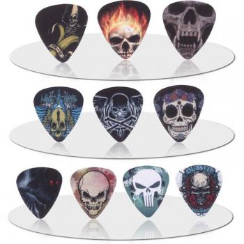 SOACH 50pcs Skull Design Guitar Picks for Acoustic, Bass, Ukulele