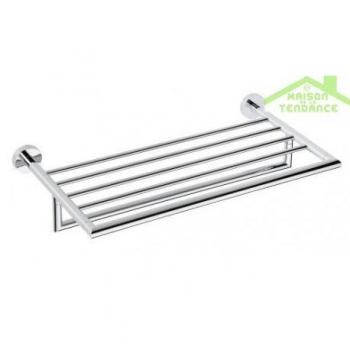 Porte-serviettes Omega sur étagère de douche chrome 55×12×26,5 cm