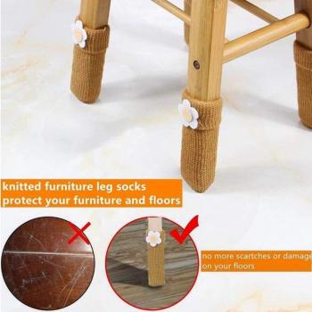 Moufles double épaisseur pour chaises et tables, set de 16 pièces