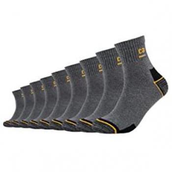 Camano Arbeitskurzsocken 3er-Pack mit Label-Print, Größe 47-49