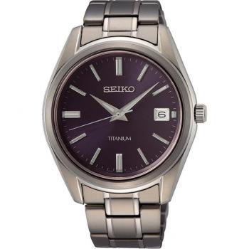 Montre Seiko SUR373P1 Homme en Titane Cadran Bleu