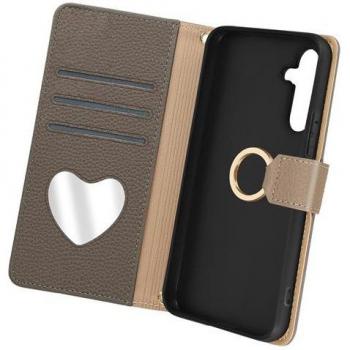 Bandoulière Avizar Samsung A54 5G – Éco-cuir Marron Foncé – Pochette Zippée – Fonction Support