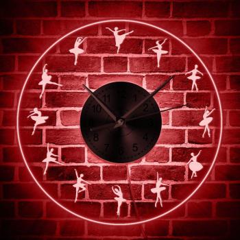 Horloge Murale Ballerine Moderne avec LED
