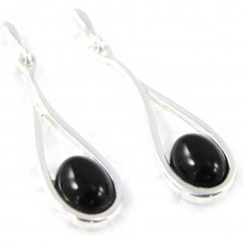 Pendientes Elegantes 'Déesse Noir de Jais'