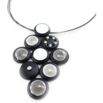 Collier NOA 4250 « Coloriage » : Noir-Gris
