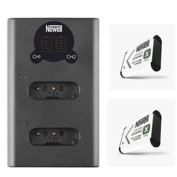 Conjunto NEWELL: Carregador e 2 Baterias NP-BX1