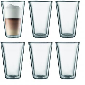 BODUM CANTEEN Set 6 verres double paroi 0.4 l Transparent