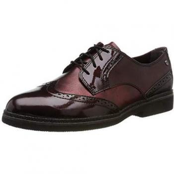 Tamaris 1-1-23711-23, Scarpe Stringate Derby Donna, Rosso (Bordeaux Comb 550), 38 EU