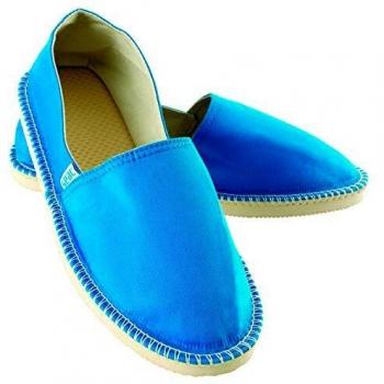 Seac Malaga Espadrilles en Toile, Modèle Unisexe, Semelle Antidérapante, Bleu, 37 EU