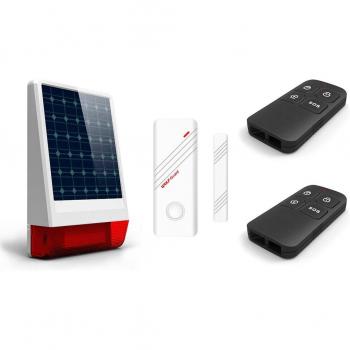 Sistema de alarma antirrobo con sirena estroboscópica solar 433MHz