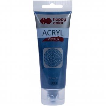 Vernice Acrilica 75ml Happy Color Blu Navy Metallizzato