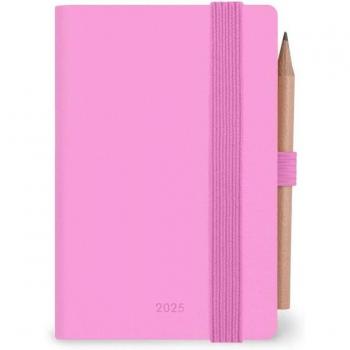 Agenda pequeña 2025 12 meses 2 días página Bubblegum Legami rosa multilingüe