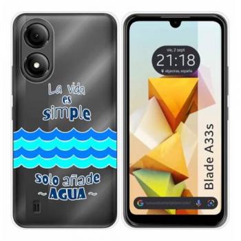 Funda de Silicona para Zte Blade A33s con Diseño de Agua