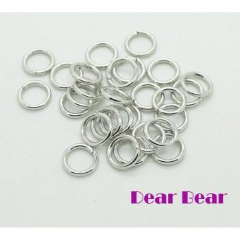 8x1.2 MM Jump Rings, Vintage Silver
