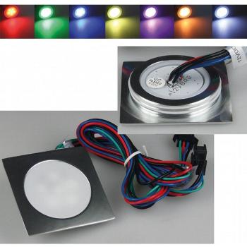 EBL Slim RGB Q: kompakte LED-Einbauleuchte, 55×55 mm, IP67