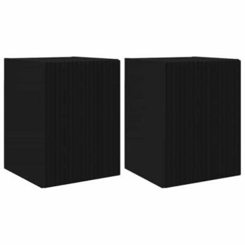 TV stand wall-mounted vitaXL 2 pcs nero 30x31x40 cm struttura in legno italiano