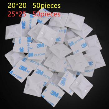 100 Self-Adhesive Cable Tie Mounts with Suction Cups