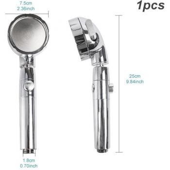 Adjustable High Pressure Shower Head with Rainfall and Massage Modes