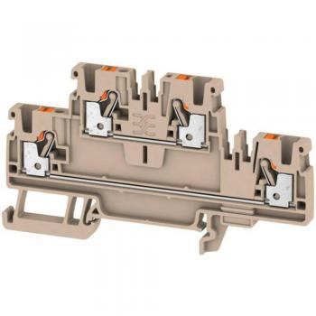 Weidmüller A2T 2.5 Dual Port Feed-Through Terminal Block 5.1mm 24A Grey Pack of 50