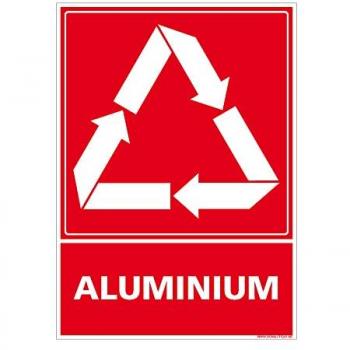 Panneau de tri des déchets alu et PVC 1,5 mm – 450 × 630 mm