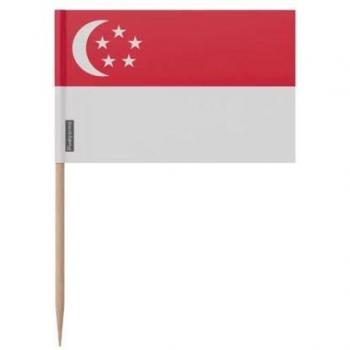 Singapore Flag Clip Art – 6.5 cm, 100 Pack, Colorful Plastic