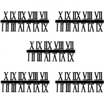 5pcs Roman Numeral Clock Movement Accessory for DIY Repairs