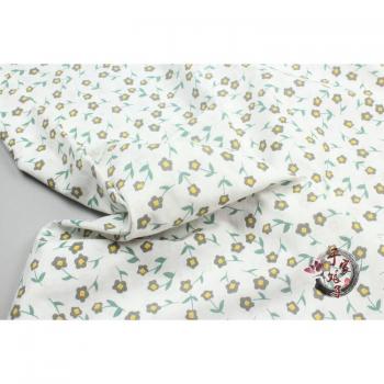 Tissu coton popeline 140x50cm imprimé fleurs pour décoration douce et vêtements enfants 150g/m