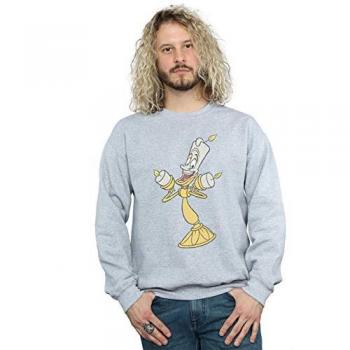 Pull décontracté Disney La Belle et la Bête Lumière XXL gris