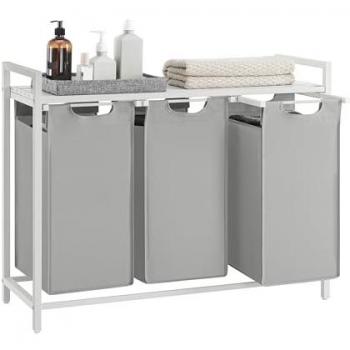 Cesto Versatile per Capi di Biancheria con Sistema di Stoccaggio – Grigio Tortora