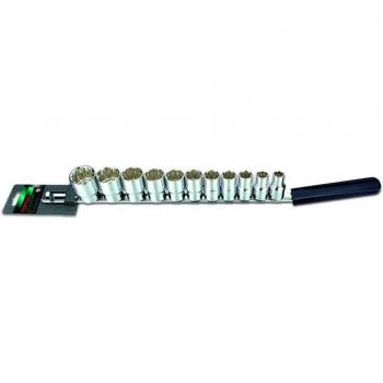 TOPTUL Doppenset 1/2 zeskant 12-kant met maten 3/8, 3/4, 13/16, 7/8, 15/16 en 1