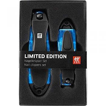ZWILLING Nagelknipser Set, 2-teilig, blau, extra scharf mit integrierter Nagelfeile