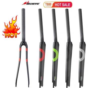 3K Gloss Carbon Fiber Front Fork for 700C Road Bikes