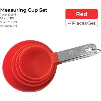 Cucharas Medidoras 4‑Uds, Acero Inoxidable, Ideal para Báscula de Cocina