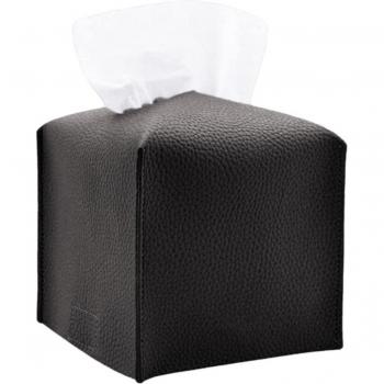 Boîte à mouchoirs en cuir PU pour salon et bureau