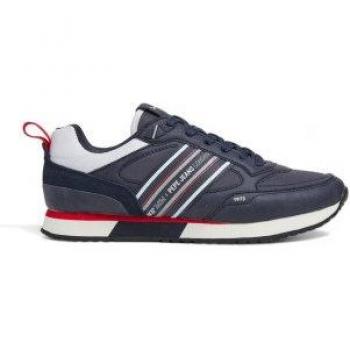 Sneakers Pepe Jeans Dublin Young Bleu Marine Rouge 44