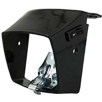 Optique carrée capot phare Peugeot 103 noir