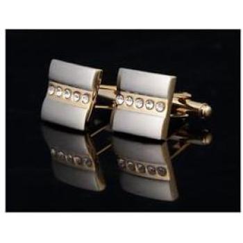 Charles William Signature Five-Layered Silver & Gold Cufflinks