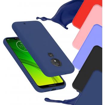 Cadorabo Custodia Blu per Motorola Moto G7 Power