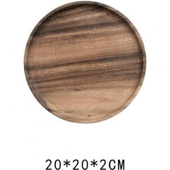 Acacia Wood Fruit Dessert Breakfast Plate