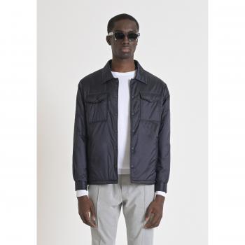 Giubbotto Casual in Nylon Shioze con Logo a Tinta