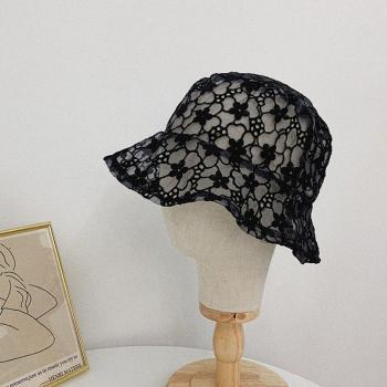 Sombrero de Pescador de Encaje Negro